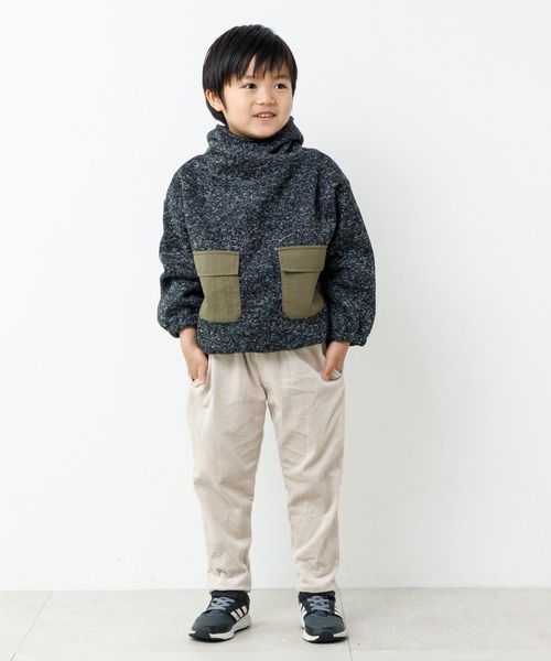 MAKE YOUR DAY(メイクユアデイ)の「ハイネックプルオーバー■80~140cm(スウェット・キッズ・チャコールグレー/ベージュ/ブラウン・90/100/110/120/80/130/140)」の20枚目の写真