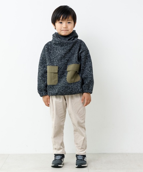 MAKE YOUR DAY(メイクユアデイ)の「ハイネックプルオーバー■80~140cm(スウェット・キッズ・チャコールグレー/ベージュ/ブラウン・90/100/110/120/80/130/140)」の18枚目の写真