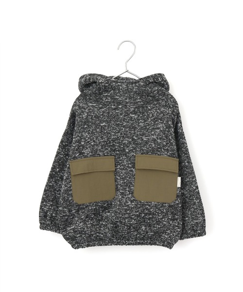 MAKE YOUR DAY(メイクユアデイ)の「ハイネックプルオーバー■80~140cm(スウェット・キッズ・チャコールグレー/ベージュ/ブラウン・90/100/110/120/80/130/140)」の4枚目の写真