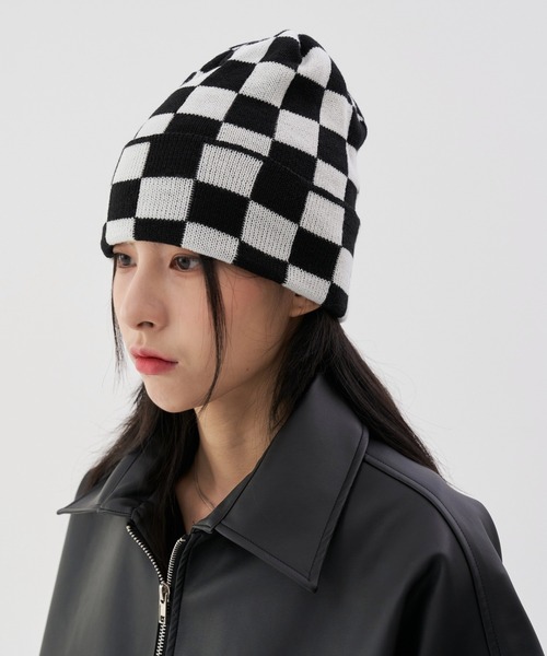 FEKETE（フェケテ）の「FEKETE CHESS CHECK BEANIE（ニットキャップ/ビーニー・メンズ・ブラック/ベージュ/グレー・FREE）」の22枚目の写真