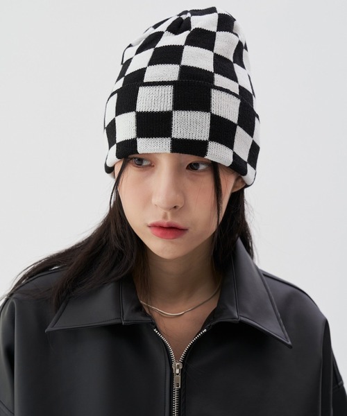 FEKETE（フェケテ）の「FEKETE CHESS CHECK BEANIE（ニットキャップ/ビーニー・メンズ・ブラック/ベージュ/グレー・FREE）」の21枚目の写真