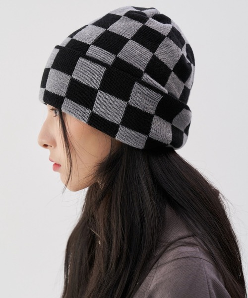 FEKETE（フェケテ）の「FEKETE CHESS CHECK BEANIE（ニットキャップ/ビーニー・メンズ・ブラック/ベージュ/グレー・FREE）」の18枚目の写真