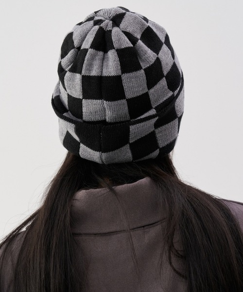 FEKETE（フェケテ）の「FEKETE CHESS CHECK BEANIE（ニットキャップ/ビーニー・メンズ・ブラック/ベージュ/グレー・FREE）」の13枚目の写真