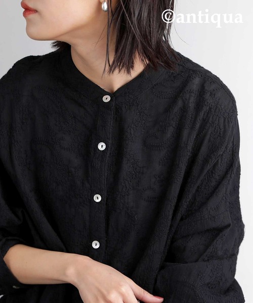 antiqua(アンティカ)の「刺繍レースワンピース(ワンピース・レディース・ブラック/パープル/オフホワイト・FREE)」の15枚目の写真