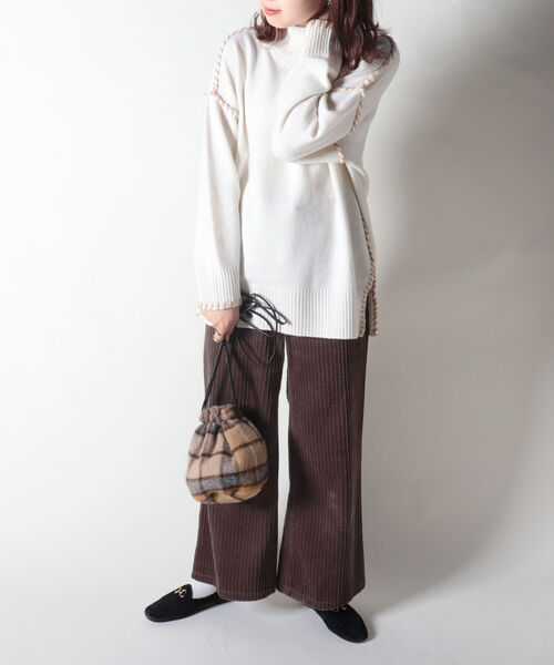 TWEED MILL（ツイードミル）の「【WEB限定】【TWEEDMILL/ツィードミル】チェックキンチャクバッグ（ショルダーバッグ・レディース・ベージュ系その他/レッド系その他/ホワイト系その他2・FREE）」の19枚目の写真