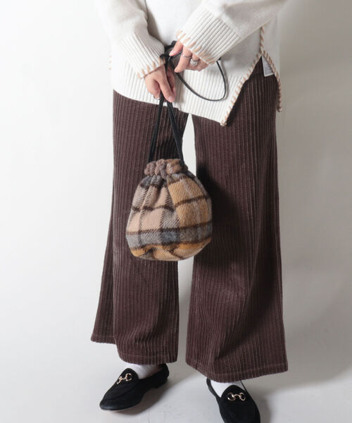 TWEED MILL（ツイードミル）の「【WEB限定】【TWEEDMILL/ツィードミル】チェックキンチャクバッグ（ショルダーバッグ・レディース・ベージュ系その他/レッド系その他/ホワイト系その他2・FREE）」の20枚目の写真