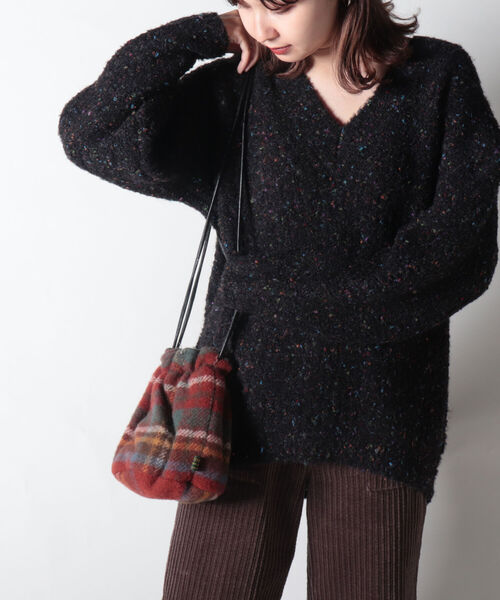 TWEED MILL（ツイードミル）の「【WEB限定】【TWEEDMILL/ツィードミル】チェックキンチャクバッグ（ショルダーバッグ・レディース・ベージュ系その他/レッド系その他/ホワイト系その他2・FREE）」の22枚目の写真