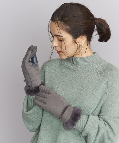UGG（アグ）の「＜UGG(アグ)＞SEAMED TECH グローブ -スマートフォン対応-◆（手袋・レディース・ブラウン/ブラック/ダークグレー・M）」の3枚目の写真