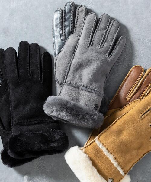 UGG（アグ）の「＜UGG(アグ)＞SEAMED TECH グローブ -スマートフォン対応-◆（手袋・レディース・ブラウン/ブラック/ダークグレー・M）」の14枚目の写真
