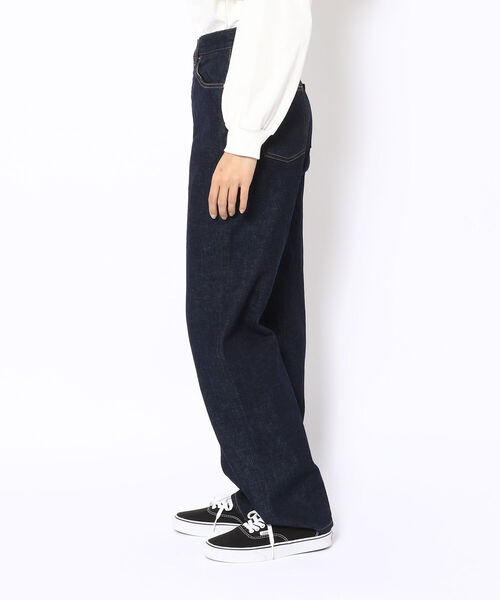 B'2nd(ビーセカンド)の「BIT BLUE(ビットブルー)ワイドストレートデニム(デニムパンツ・レディース・インディゴブルー・24/26/25/23)」の2枚目の写真