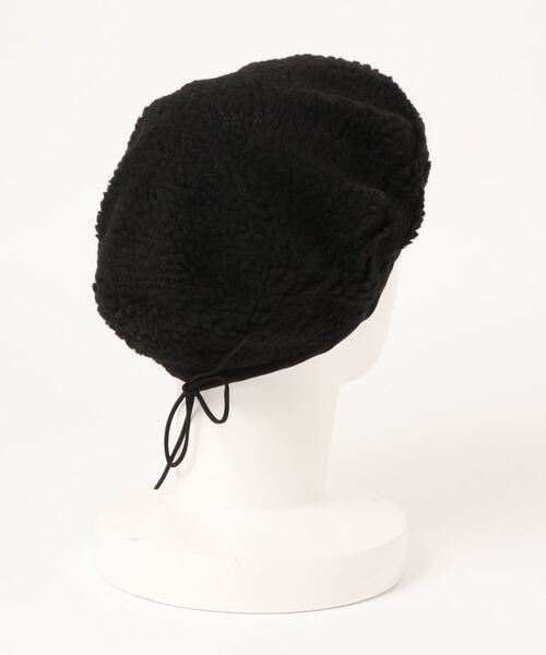 VIBGYOR Women（ヴィブジョー　ウィメン）の「【six mouse】ボアベレー帽（ハンチング/ベレー帽・レディース・ブラック/グレー/キャメル・FREE）」の4枚目の写真