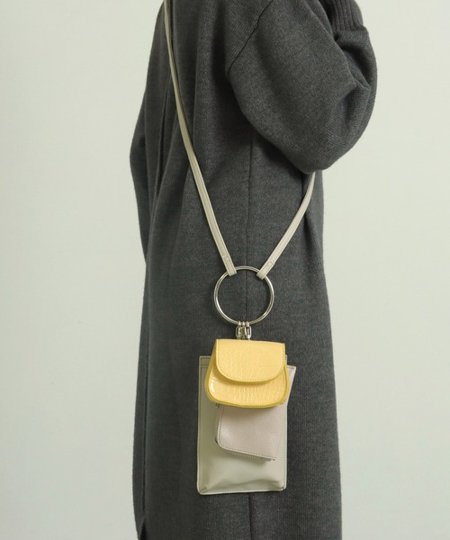 AULI(アウリィ)の「【3点セット】リングハンドルマルチショルダーバッグ(ショルダーバッグ・レディース・ライトグレー/グリーン・FREE)」の8枚目の写真