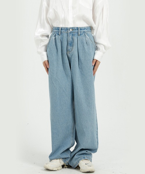 CORPUS TOKYO（コーパス トーキョー）の「Lazy Tokyo 2タックワイドデニム（デニムパンツ・メンズ・サックスブルー/ブルー・2/4/3/1）」の3枚目の写真