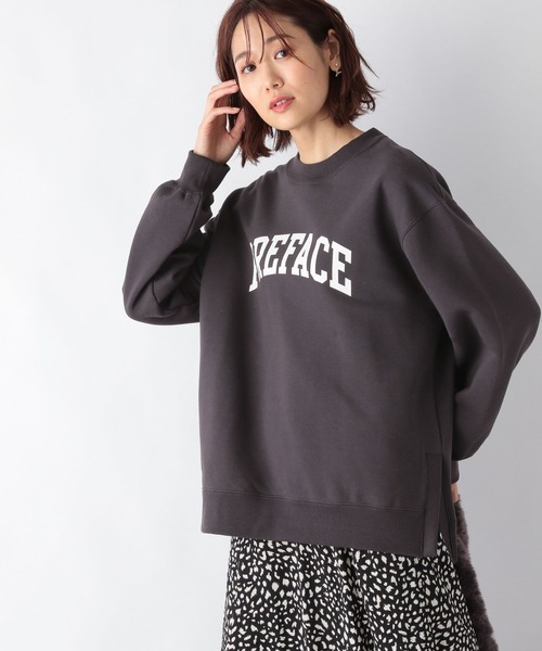 GLOBAL WORK（グローバルワーク）の「キレイ見えサラサラ起毛プリントプルオーバー/258250（スウェット・レディース・ライトグレー/ベージュ/ダークグレー/グレー系その他3・MEDIUM/LARGE）」の2枚目の写真