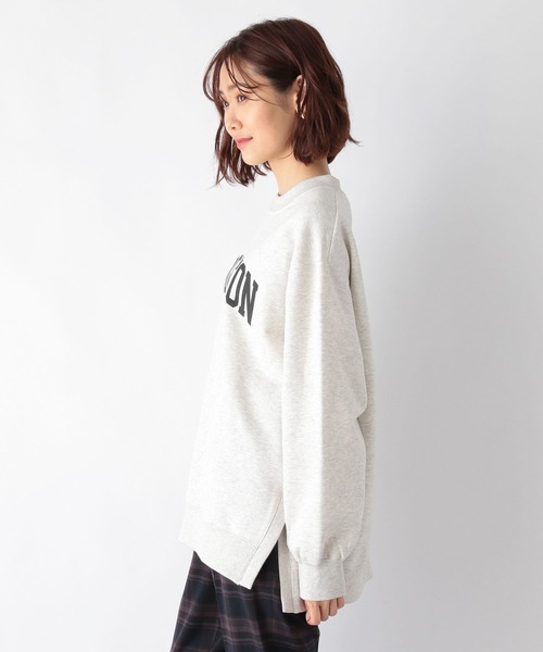GLOBAL WORK（グローバルワーク）の「キレイ見えサラサラ起毛プリントプルオーバー/258250（スウェット・レディース・ライトグレー/ベージュ/ダークグレー/グレー系その他3・MEDIUM/LARGE）」の14枚目の写真