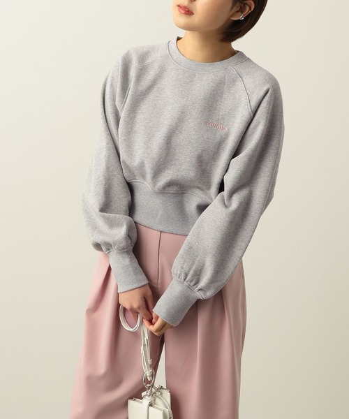 Heather(ヘザー)の「ワンポイント刺繍ウラケスウェット 265667(スウェット・レディース・グレー/ブラック/アイボリー・FREE)」の1枚目の写真