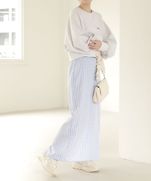 Heather(ヘザー)の「ワンポイント刺繍ウラケスウェット 265667(スウェット・レディース・グレー/ブラック/アイボリー・FREE)」の14枚目の写真