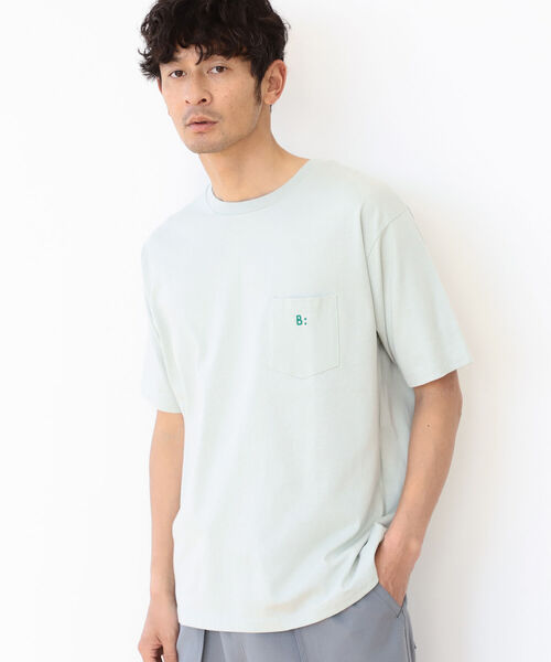 B:MING by BEAMS（ビーミングバイビームス）の「B:MING by BEAMS / 刺繍ポケット クルーネックTシャツ(リラックスフィット)（Tシャツ/カットソー・メンズ・ネイビー/オフホワイト/オレンジ/ミント・SMALL/MEDIUM/LARGE/X-LARGE）」の3枚目の写真