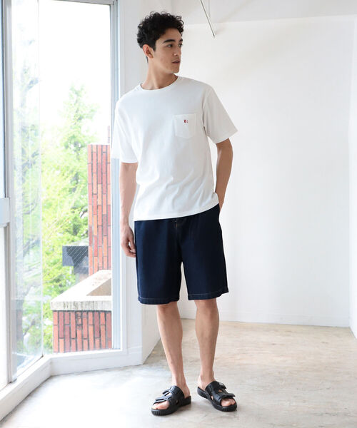 B:MING by BEAMS（ビーミングバイビームス）の「B:MING by BEAMS / 刺繍ポケット クルーネックTシャツ(リラックスフィット)（Tシャツ/カットソー・メンズ・ネイビー/オフホワイト/オレンジ/ミント・SMALL/MEDIUM/LARGE/X-LARGE）」の6枚目の写真