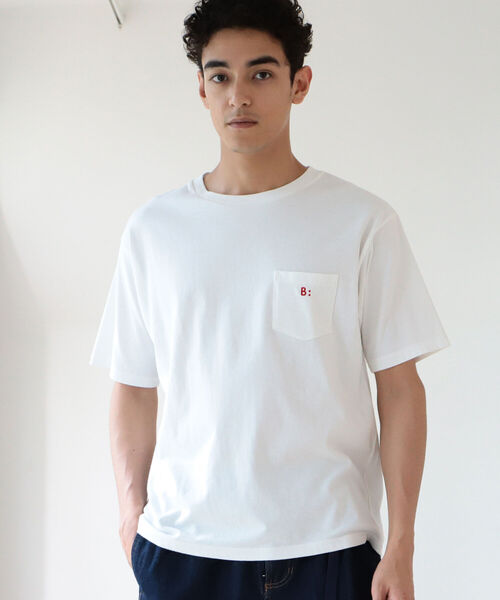 B:MING by BEAMS（ビーミングバイビームス）の「B:MING by BEAMS / 刺繍ポケット クルーネックTシャツ(リラックスフィット)（Tシャツ/カットソー・メンズ・ネイビー/オフホワイト/オレンジ/ミント・SMALL/MEDIUM/LARGE/X-LARGE）」の15枚目の写真