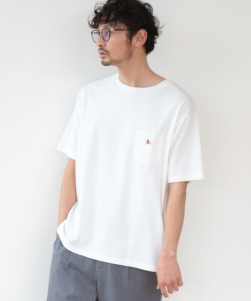 B:MING by BEAMS（ビーミングバイビームス）の「B:MING by BEAMS / 刺繍ポケット クルーネックTシャツ(リラックスフィット)（Tシャツ/カットソー・メンズ・ネイビー/オフホワイト/オレンジ/ミント・SMALL/MEDIUM/LARGE/X-LARGE）」の16枚目の写真