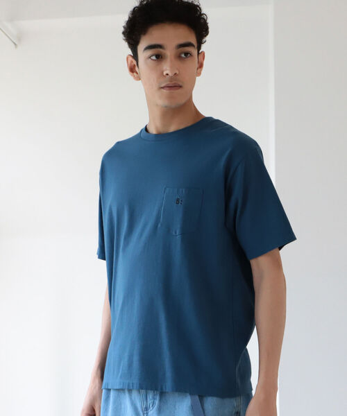 B:MING by BEAMS（ビーミングバイビームス）の「B:MING by BEAMS / 刺繍ポケット クルーネックTシャツ(リラックスフィット)（Tシャツ/カットソー・メンズ・ネイビー/オフホワイト/オレンジ/ミント・SMALL/MEDIUM/LARGE/X-LARGE）」の20枚目の写真