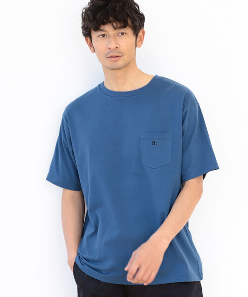 B:MING by BEAMS（ビーミングバイビームス）の「B:MING by BEAMS / 刺繍ポケット クルーネックTシャツ(リラックスフィット)（Tシャツ/カットソー・メンズ・ネイビー/オフホワイト/オレンジ/ミント・SMALL/MEDIUM/LARGE/X-LARGE）」の21枚目の写真