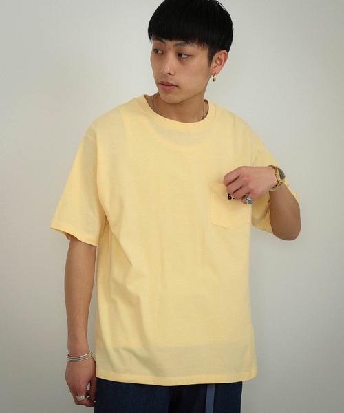 B:MING by BEAMS（ビーミングバイビームス）の「B:MING by BEAMS / 刺繍ポケット クルーネックTシャツ(リラックスフィット)（Tシャツ/カットソー・メンズ・ネイビー/オフホワイト/オレンジ/ミント・SMALL/MEDIUM/LARGE/X-LARGE）」の13枚目の写真