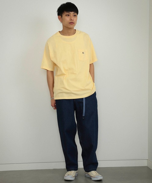 B:MING by BEAMS（ビーミングバイビームス）の「B:MING by BEAMS / 刺繍ポケット クルーネックTシャツ(リラックスフィット)（Tシャツ/カットソー・メンズ・ネイビー/オフホワイト/オレンジ/ミント・SMALL/MEDIUM/LARGE/X-LARGE）」の12枚目の写真