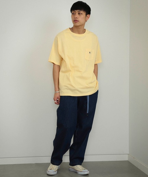 B:MING by BEAMS（ビーミングバイビームス）の「B:MING by BEAMS / 刺繍ポケット クルーネックTシャツ(リラックスフィット)（Tシャツ/カットソー・メンズ・ネイビー/オフホワイト/オレンジ/ミント・SMALL/MEDIUM/LARGE/X-LARGE）」の11枚目の写真