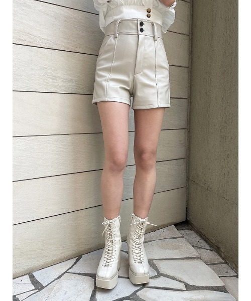 ENVYM レザーパンツ ENVYM（アンビー）の「レザーライクスキニーPT（その他パンツ
