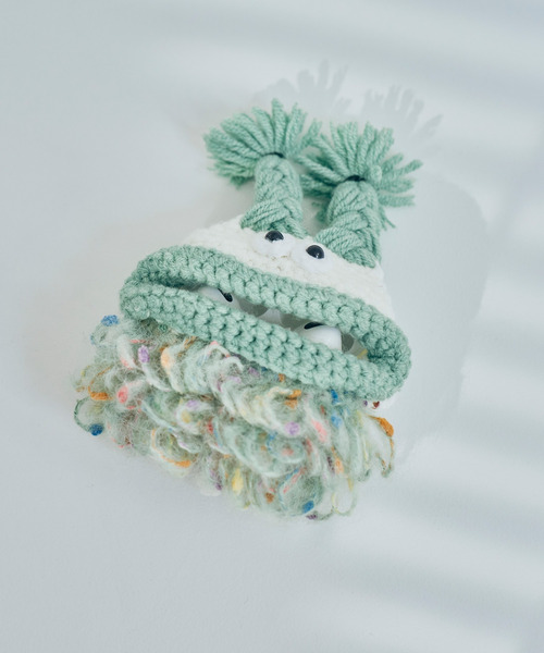 macaroni edge(マカロニエッジ)の「〈macaroni edge/マカロニエッジ〉毛糸のマスコット エアポッズケース(AirPods/AirPodsPro)(ヘッドフォン/イヤホン・レディース・マルチ/ピンク系2/ピンク系1/グリーン/カラフル/レッド系/ライトブルー/ライトグリーン/ライトベージュ・2/1/3)」の21枚目の写真