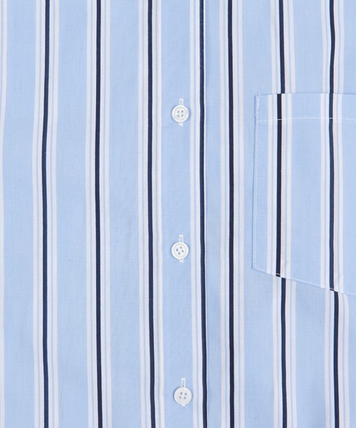 PUNYUS（プニュズ）の「クレリックストライプシャツ（シャツ/ブラウス・レディース・ピンク/ブルー・1/2/4/3）」の4枚目の写真