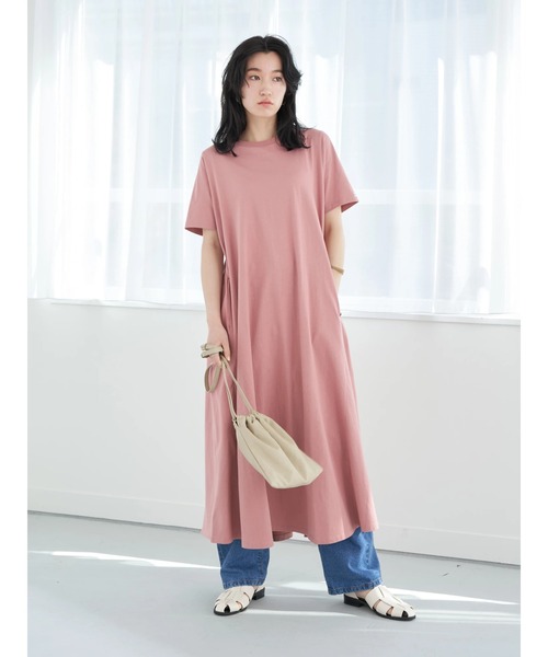 Wrangler（ラングラー）の「Wrangler バックロゴワンピース*（ワンピース・レディース・チャコールグレー/ピンク系その他2・FREE）」の6枚目の写真