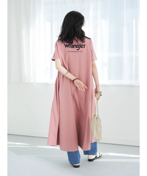 Wrangler（ラングラー）の「Wrangler バックロゴワンピース*（ワンピース・レディース・チャコールグレー/ピンク系その他2・FREE）」の9枚目の写真