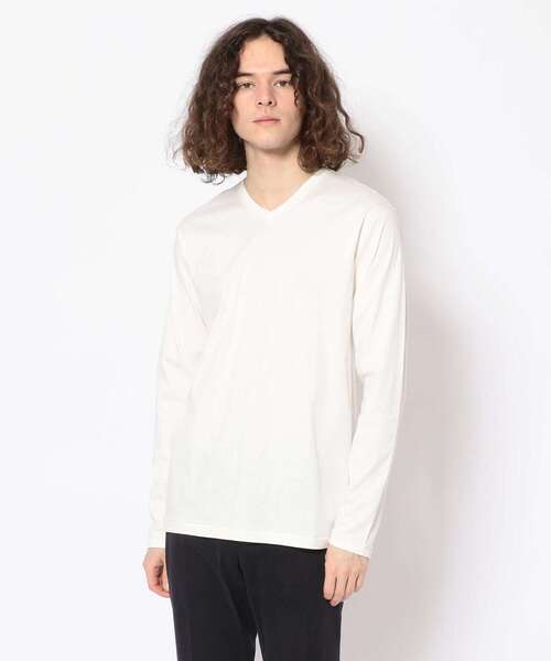 FranCisT_MOR.K.S.（フランシストモークス）の「FranCisT_MOR.K.S./フランシスト モークス/SUPIMA COTTON SMOOTH V L/S “VISIONARIES 5_CS "E”/MT2933 /Vネックロングスリーブバック刺繍（Tシャツ/カットソー・メンズ・ブラック/ホワイト・4/2/3）」の3枚目の写真