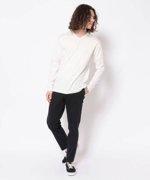 FranCisT_MOR.K.S.（フランシストモークス）の「FranCisT_MOR.K.S./フランシスト モークス/SUPIMA COTTON SMOOTH V L/S “VISIONARIES 5_CS "E”/MT2933 /Vネックロングスリーブバック刺繍（Tシャツ/カットソー・メンズ・ブラック/ホワイト・4/2/3）」の13枚目の写真