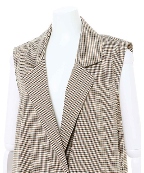 INGNI（イング）の「ロングテーラージレ(セットアップ対応)（ベスト・レディース・ブラック/ベージュ/ブラウン系その他2/アイボリー・M）」の5枚目の写真