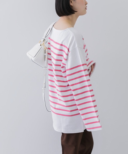 Healthknit（ヘルスニット）の「『別注』Healthknit×URBAN RESEARCH　ボーダーカットソー（Tシャツ/カットソー・レディース・ブラウン系その他/グリーン系その他/ブルー/ブルー系その他/ピンク系その他/オレンジ系その他・FREE）」の5枚目の写真