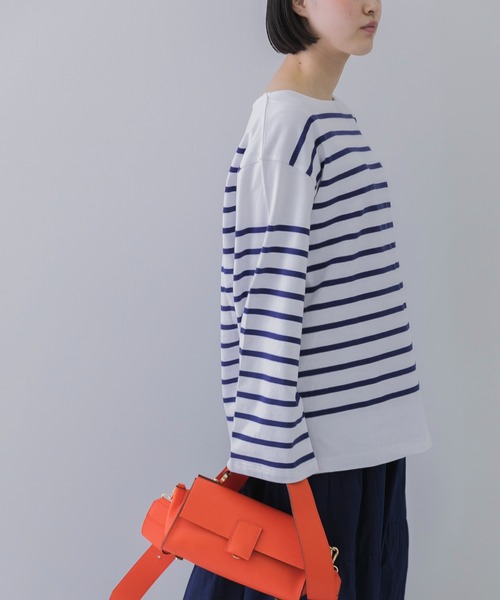 Healthknit（ヘルスニット）の「『別注』Healthknit×URBAN RESEARCH　ボーダーカットソー（Tシャツ/カットソー・レディース・ブラウン系その他/グリーン系その他/ブルー/ブルー系その他/ピンク系その他/オレンジ系その他・FREE）」の10枚目の写真