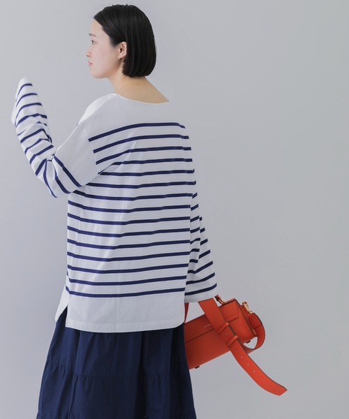 Healthknit（ヘルスニット）の「『別注』Healthknit×URBAN RESEARCH　ボーダーカットソー（Tシャツ/カットソー・レディース・ブラウン系その他/グリーン系その他/ブルー/ブルー系その他/ピンク系その他/オレンジ系その他・FREE）」の17枚目の写真