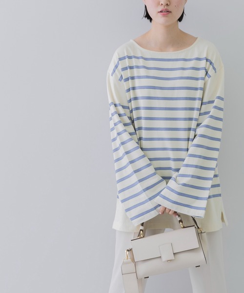 Healthknit（ヘルスニット）の「『別注』Healthknit×URBAN RESEARCH　ボーダーカットソー（Tシャツ/カットソー・レディース・ブラウン系その他/グリーン系その他/ブルー/ブルー系その他/ピンク系その他/オレンジ系その他・FREE）」の21枚目の写真