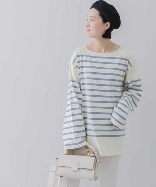 Healthknit（ヘルスニット）の「『別注』Healthknit×URBAN RESEARCH　ボーダーカットソー（Tシャツ/カットソー・レディース・ブラウン系その他/グリーン系その他/ブルー/ブルー系その他/ピンク系その他/オレンジ系その他・FREE）」の18枚目の写真