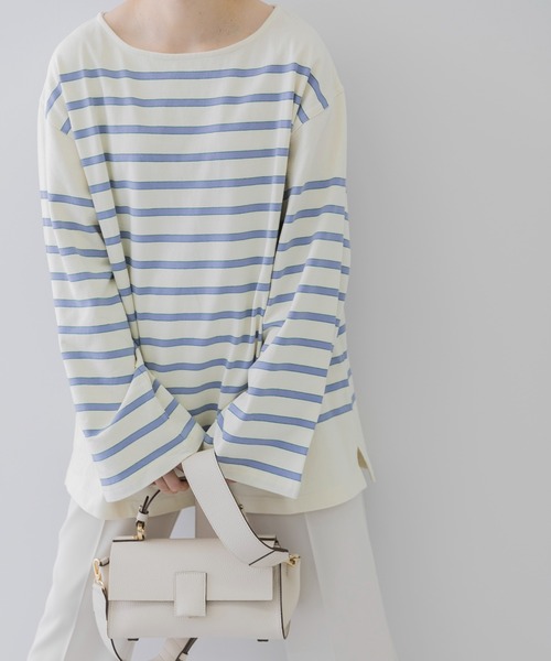 Healthknit（ヘルスニット）の「『別注』Healthknit×URBAN RESEARCH　ボーダーカットソー（Tシャツ/カットソー・レディース・ブラウン系その他/グリーン系その他/ブルー/ブルー系その他/ピンク系その他/オレンジ系その他・FREE）」の22枚目の写真