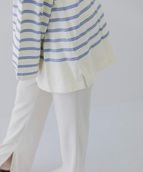 Healthknit（ヘルスニット）の「『別注』Healthknit×URBAN RESEARCH　ボーダーカットソー（Tシャツ/カットソー・レディース・ブラウン系その他/グリーン系その他/ブルー/ブルー系その他/ピンク系その他/オレンジ系その他・FREE）」の12枚目の写真