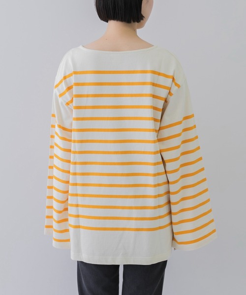 Healthknit（ヘルスニット）の「『別注』Healthknit×URBAN RESEARCH　ボーダーカットソー（Tシャツ/カットソー・レディース・ブラウン系その他/グリーン系その他/ブルー/ブルー系その他/ピンク系その他/オレンジ系その他・FREE）」の13枚目の写真