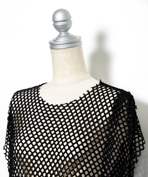 AS KNOW AS PINKY（アズノゥアズピンキー）の「メッシュッシュきめるワンピース（ワンピース・レディース・ブラック/ベージュ/ブルー・FREE）」の7枚目の写真