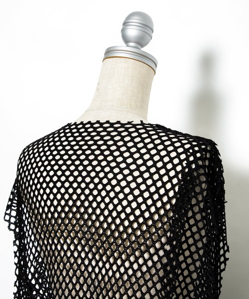 AS KNOW AS PINKY（アズノゥアズピンキー）の「メッシュッシュきめるワンピース（ワンピース・レディース・ブラック/ベージュ/ブルー・FREE）」の9枚目の写真