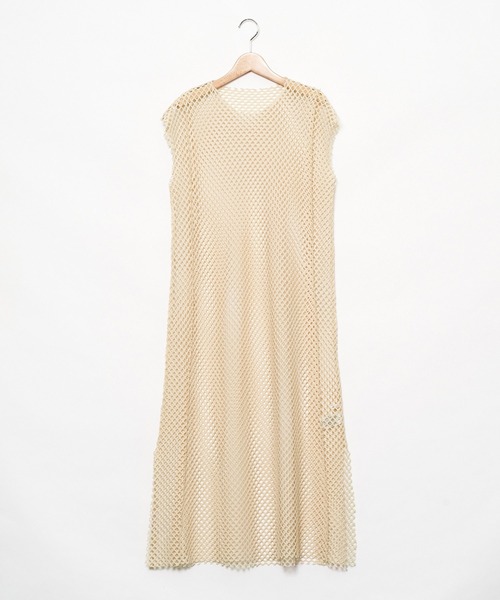 AS KNOW AS PINKY（アズノゥアズピンキー）の「メッシュッシュきめるワンピース（ワンピース・レディース・ブラック/ベージュ/ブルー・FREE）」の11枚目の写真