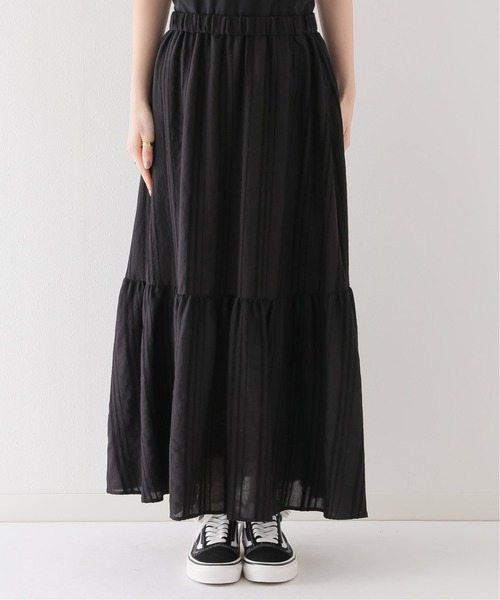 JOURNAL STANDARD relume（ジャーナルスタンダード　レリューム）の「モールストライプティアードスカート（スカート・レディース・ブラック/アイボリー・FREE）」の17枚目の写真